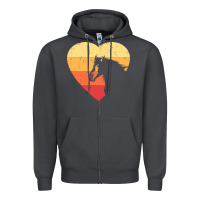 Smoke Vintage Heart Horse Equestrian | Horse lover Zipper Hoodie - linhVisuals
