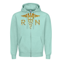 Seafoam rn registered nurse leopard lovely nursing student t shirt Zipper Hoodie - linhVisuals