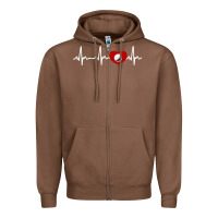 Chestnut my heart beats for golf Zipper Hoodie - linhVisuals