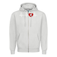 Dove Grey my heart beats for golf Zipper Hoodie - linhVisuals