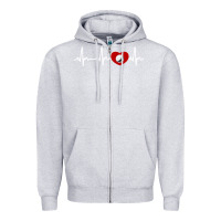 Heather Grey my heart beats for golf Zipper Hoodie - linhVisuals