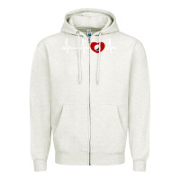 Oatmeal Heather my heart beats for golf Zipper Hoodie - linhVisuals