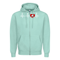 Seafoam my heart beats for golf Zipper Hoodie - linhVisuals