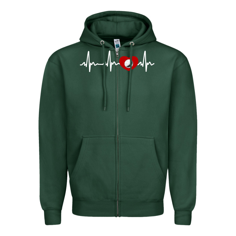 My Heart Beats For Golf Zipper Hoodie by linhVisuals | Teevron