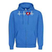 True Royal my heart beats for golf Zipper Hoodie - linhVisuals