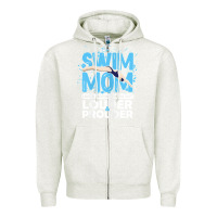 Oatmeal Heather womens swimmer swim mom louder prouder sports mother t shirt t shirt Zipper Hoodie - linhVisuals