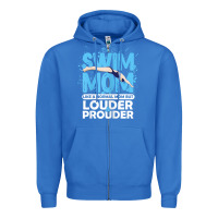 True Royal womens swimmer swim mom louder prouder sports mother t shirt t shirt Zipper Hoodie - linhVisuals