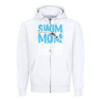 White womens swimmer swim mom louder prouder sports mother t shirt t shirt Zipper Hoodie - linhVisuals