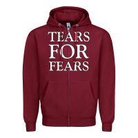 Burgundy Tëärs För Fëärs WHITE Zipper Hoodie - linhVisuals