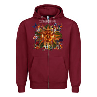 Burgundy tears for fears 24 Zipper Hoodie - linhVisuals