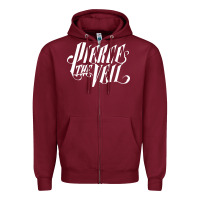 Burgundy pierce the veil front Zipper Hoodie - linhVisuals