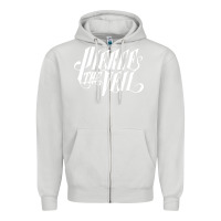 Dove Grey pierce the veil front Zipper Hoodie - linhVisuals