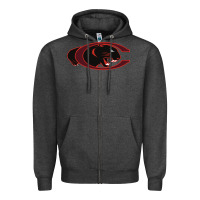 Charcoal Heather claflin, education sport Zipper Hoodie - linhVisuals