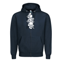Navy pierce the veil back Zipper Hoodie - linhVisuals