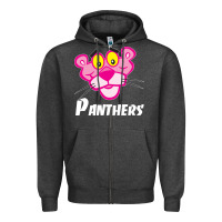 Charcoal Heather pink panther custom Zipper Hoodie - linhVisuals