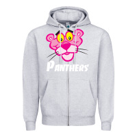 Heather Grey pink panther custom Zipper Hoodie - linhVisuals