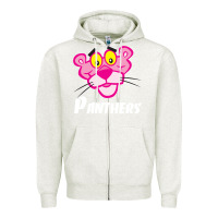 Oatmeal Heather pink panther custom Zipper Hoodie - linhVisuals