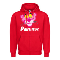 Red pink panther custom Zipper Hoodie - linhVisuals