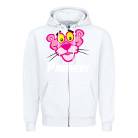 White pink panther custom Zipper Hoodie - linhVisuals