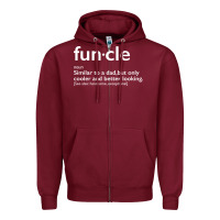Burgundy funcle Zipper Hoodie - linhVisuals