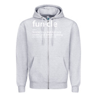 Heather Grey funcle Zipper Hoodie - linhVisuals