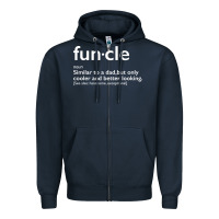 Navy funcle Zipper Hoodie - linhVisuals