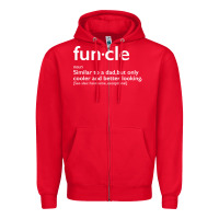 Red funcle Zipper Hoodie - linhVisuals