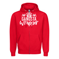 Red gangsta wrapper Zipper Hoodie - linhVisuals
