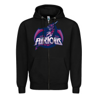 Black bi furious   bisexual Zipper Hoodie - linhVisuals