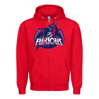 Red bi furious   bisexual Zipper Hoodie - linhVisuals