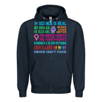 Navy science is real , black lives matter , love is love , equality , kindn Zipper Hoodie - linhVisuals
