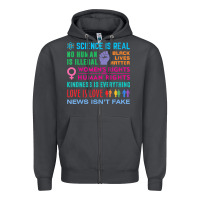 Smoke science is real , black lives matter , love is love , equality , kindn Zipper Hoodie - linhVisuals