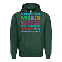 Sports Green science is real , black lives matter , love is love , equality , kindn Zipper Hoodie - linhVisuals