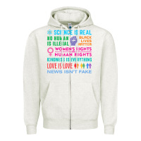 Oatmeal Heather science is real , black lives matter , love is love , equality , kindn Zipper Hoodie - linhVisuals