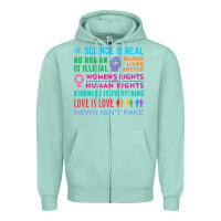 Seafoam science is real , black lives matter , love is love , equality , kindn Zipper Hoodie - linhVisuals