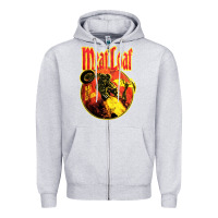 Heather Grey vintage meatloaf bat out of hell Zipper Hoodie - linhVisuals