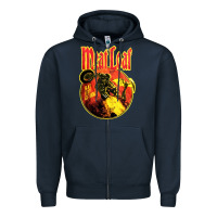 Navy vintage meatloaf bat out of hell Zipper Hoodie - linhVisuals