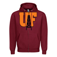 Burgundy findlay oilers Zipper Hoodie - linhVisuals