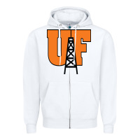 White findlay oilers Zipper Hoodie - linhVisuals