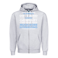 Heather Grey having a dirty mind makes ordinary conversations much more interesting Zipper Hoodie - linhVisuals