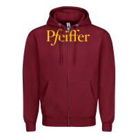 Burgundy pfeiffer university Zipper Hoodie - linhVisuals