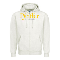 Oatmeal Heather pfeiffer university Zipper Hoodie - linhVisuals