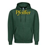 Sports Green pfeiffer university Zipper Hoodie - linhVisuals