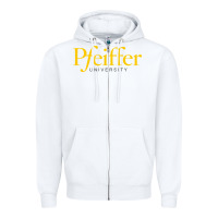 White pfeiffer university Zipper Hoodie - linhVisuals
