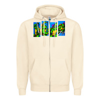 Sandshell arcade turtles Zipper Hoodie - linhVisuals