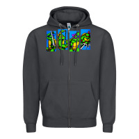 Smoke arcade turtles Zipper Hoodie - linhVisuals