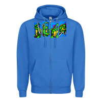 True Royal arcade turtles Zipper Hoodie - linhVisuals