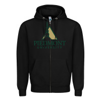 Black piedmont university Zipper Hoodie - linhVisuals