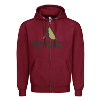 Burgundy piedmont university Zipper Hoodie - linhVisuals