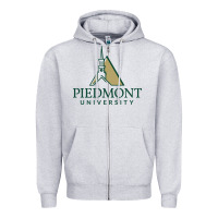 Heather Grey piedmont university Zipper Hoodie - linhVisuals